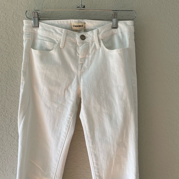 L’Agence Chantal Slim White Distressed Jeans Size 25 - Picture 5 of 11